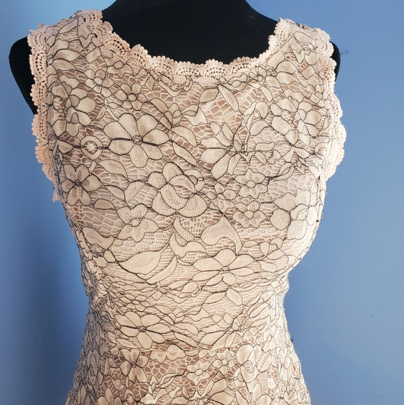 Light Pink Knee Length Dress - Picture 3 of 5